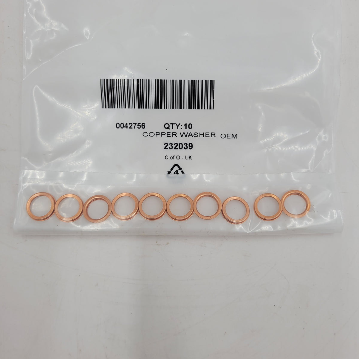 Land Rover Washer Oil Feed Pipe 2.25L 4 Cyl Part 232039 Set of 10