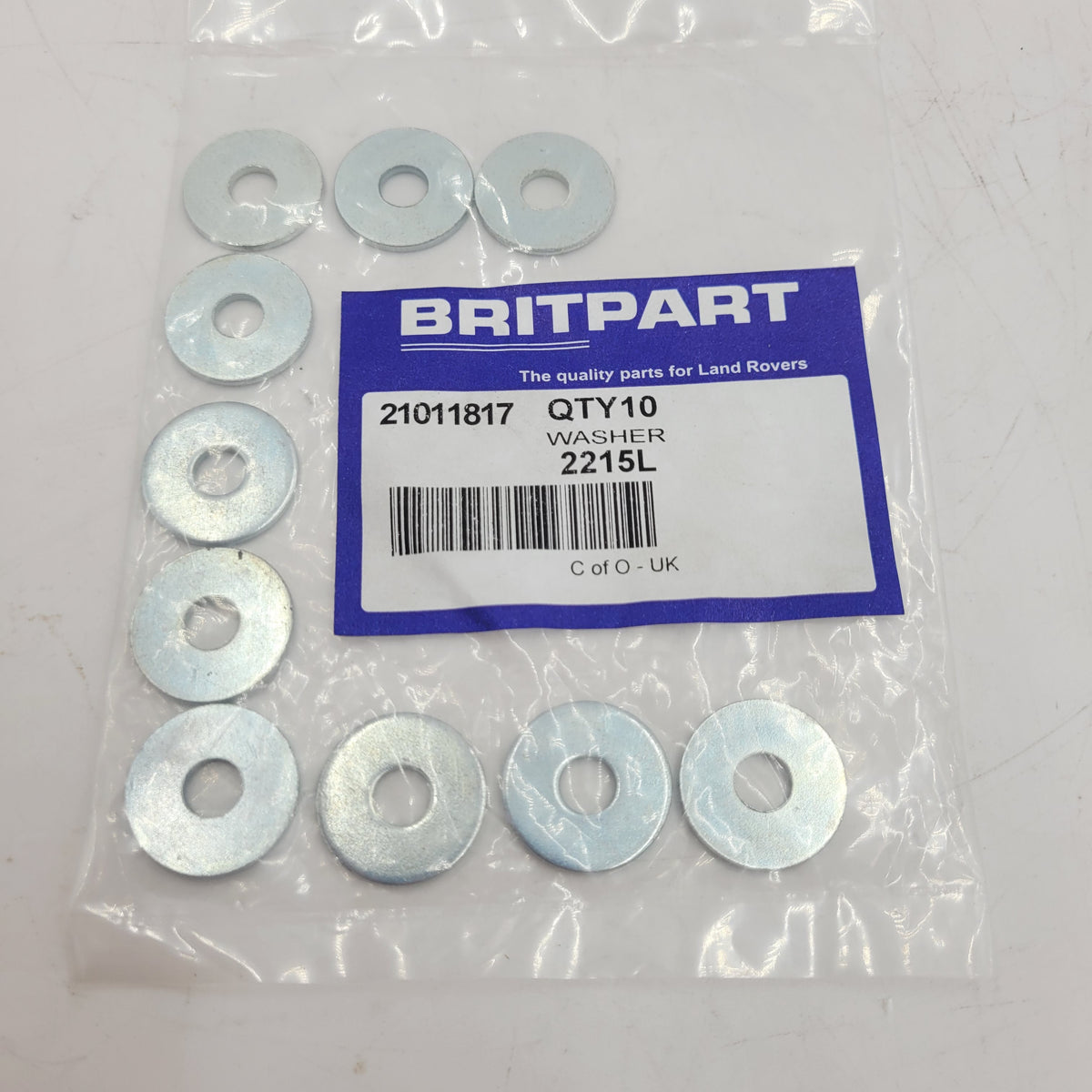 LR DEFENDER DISCOVERY SELF LEVELLING UNIT PLAIN WASHERS 2215L set X10