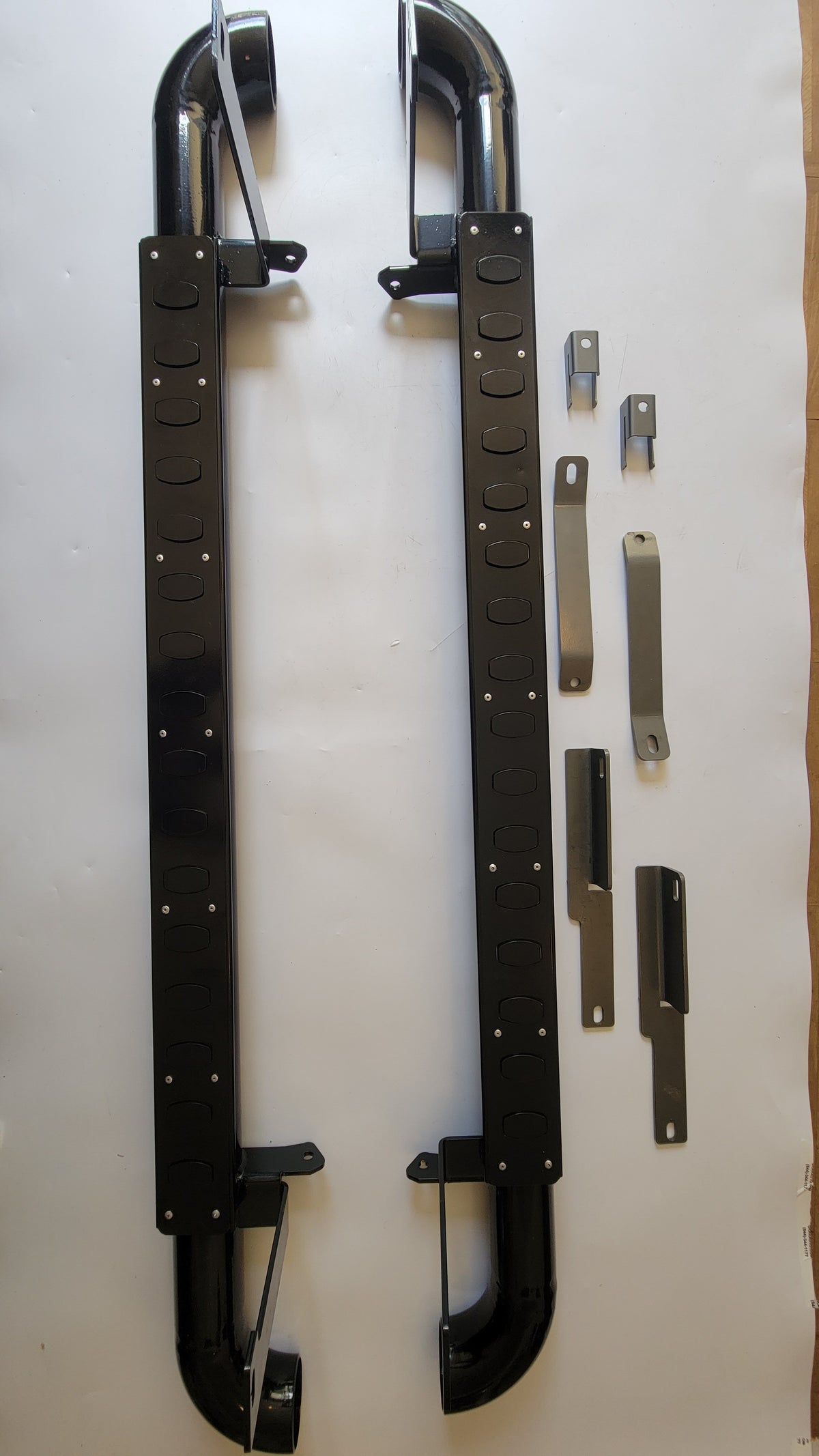 Land Rover DEFENDER 110 Side Steps Black Fire & Ice Style Part LR008375BTK