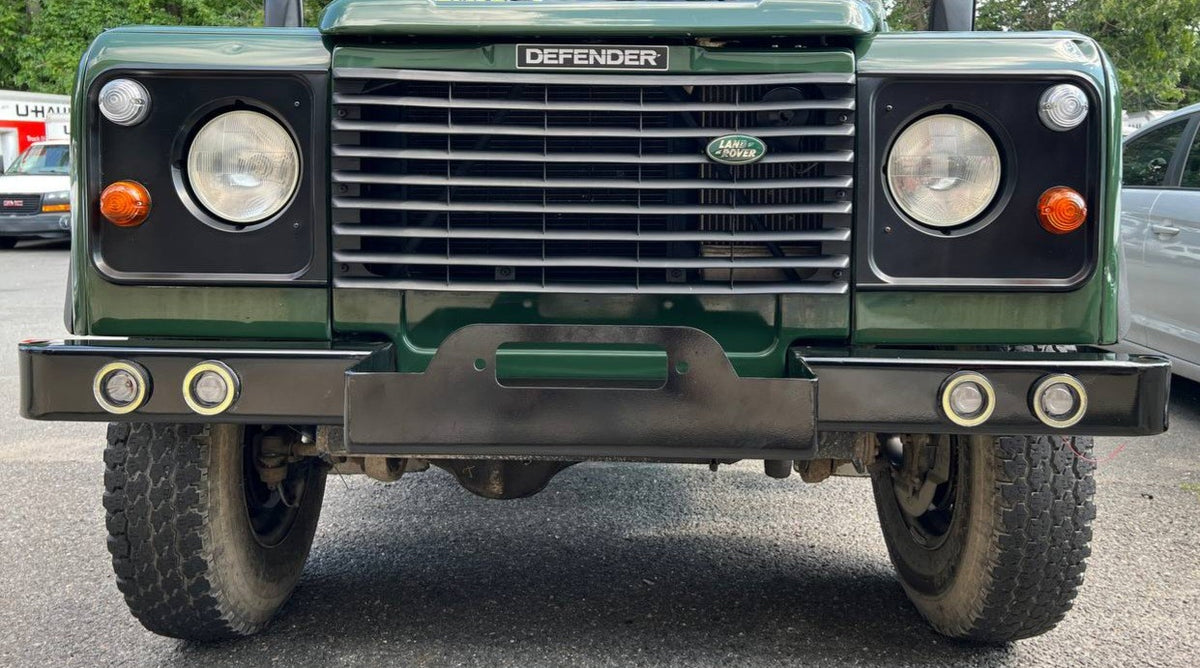 Land Rover Defender Front Winch Bumper with Round LEDs Part LRB836