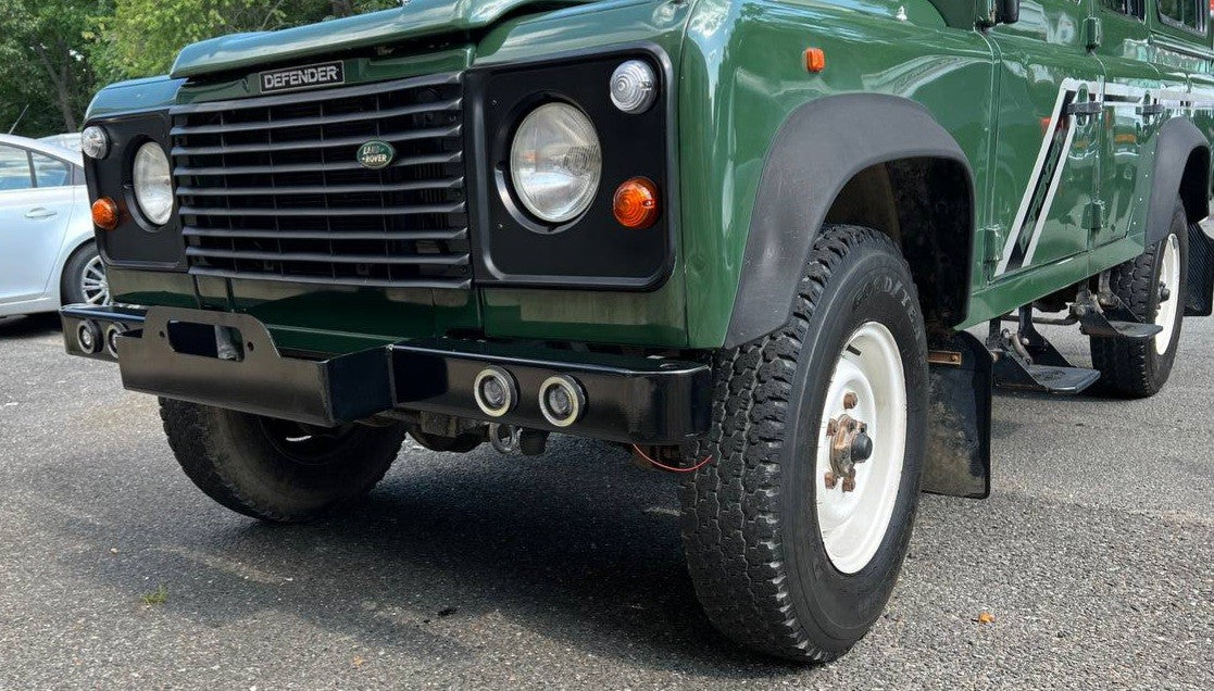 Land Rover Defender Front Winch Bumper with Round LEDs Part LRB836
