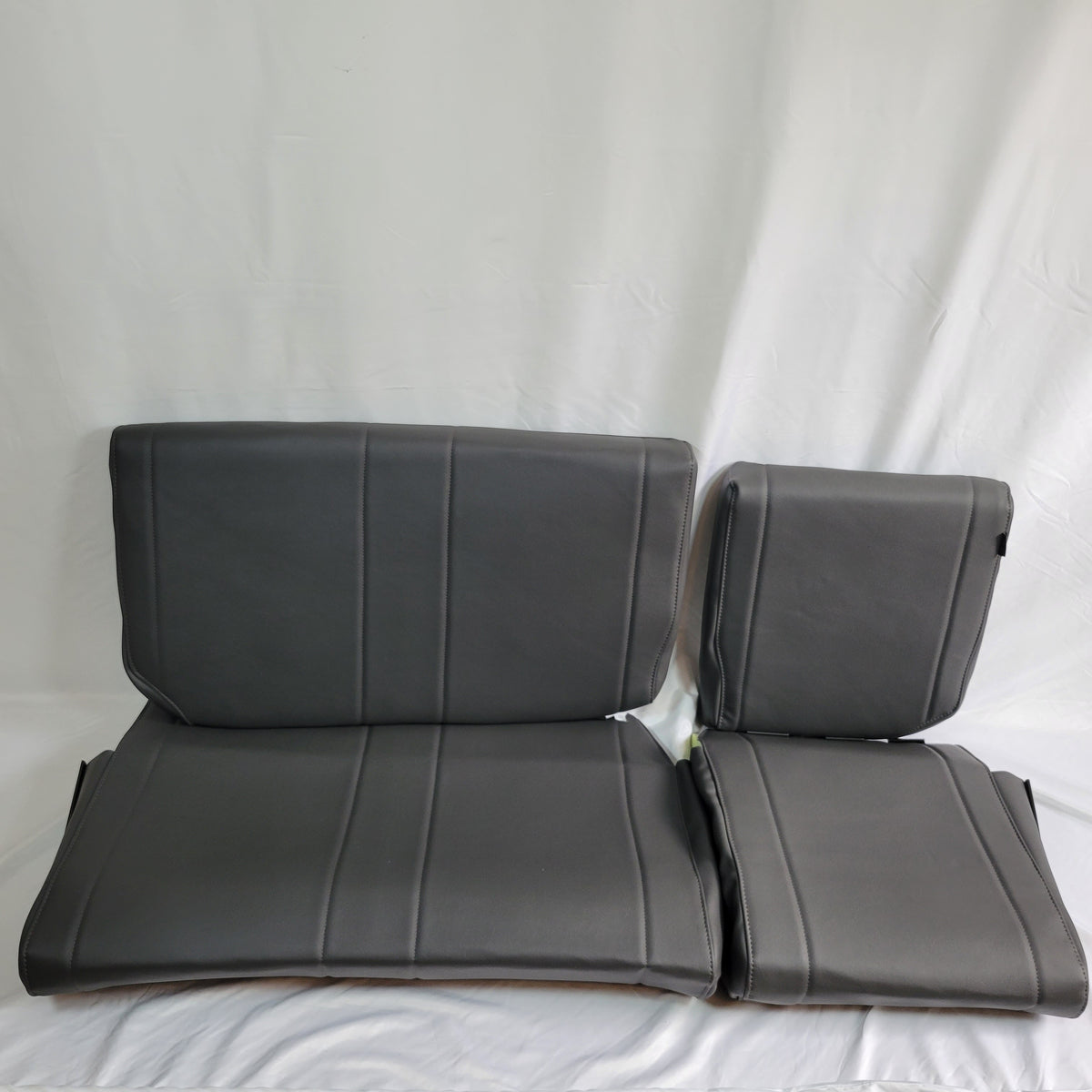 Land Rover Defender 110 130 up to 2007 Grey 60/40 Bench Seat Trim Kit with a second row split bench EXT359-DGV