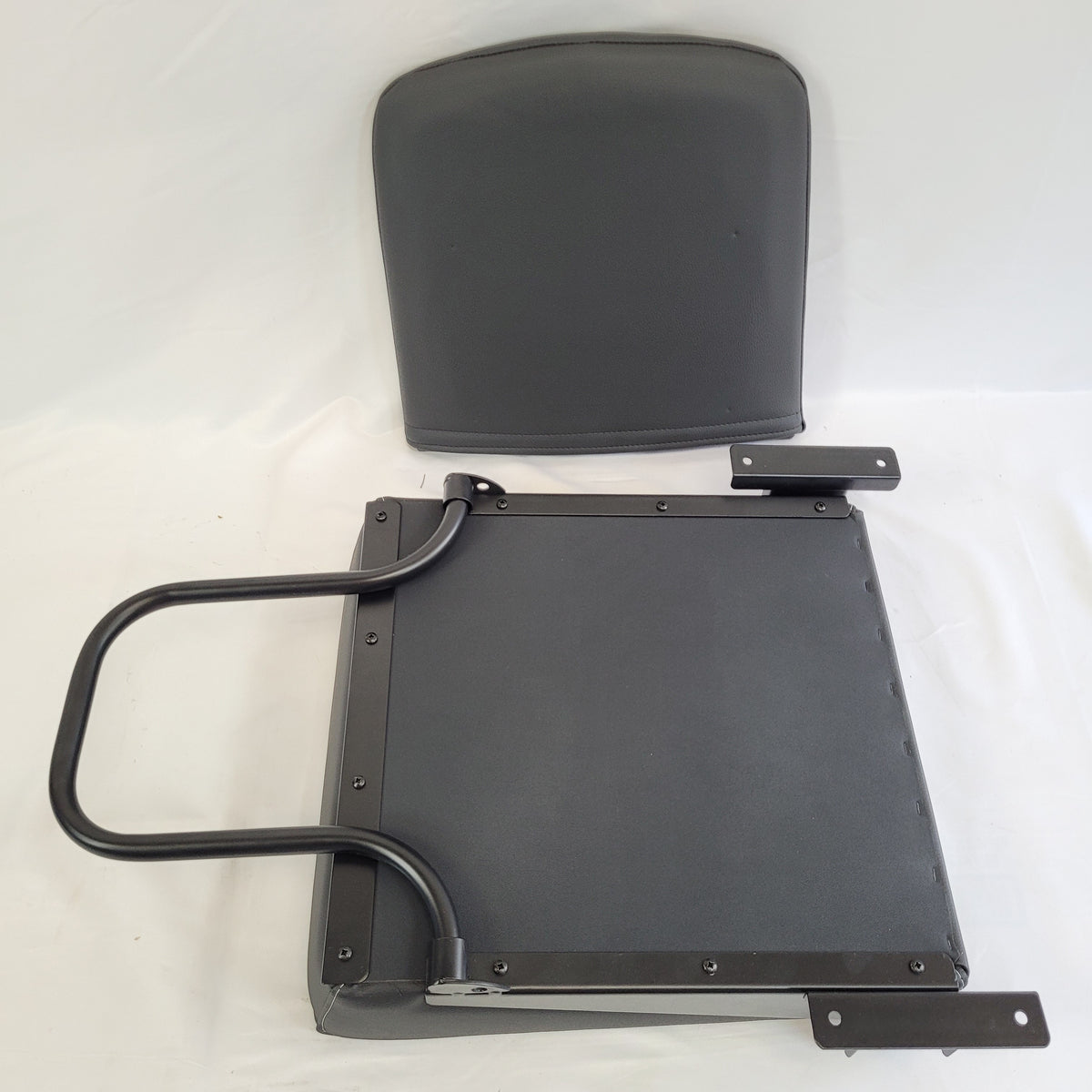 LR DEFENDER Inward Facing Tip Up Seats Vinyl Twin White Stitch EXT050-XSVINYL