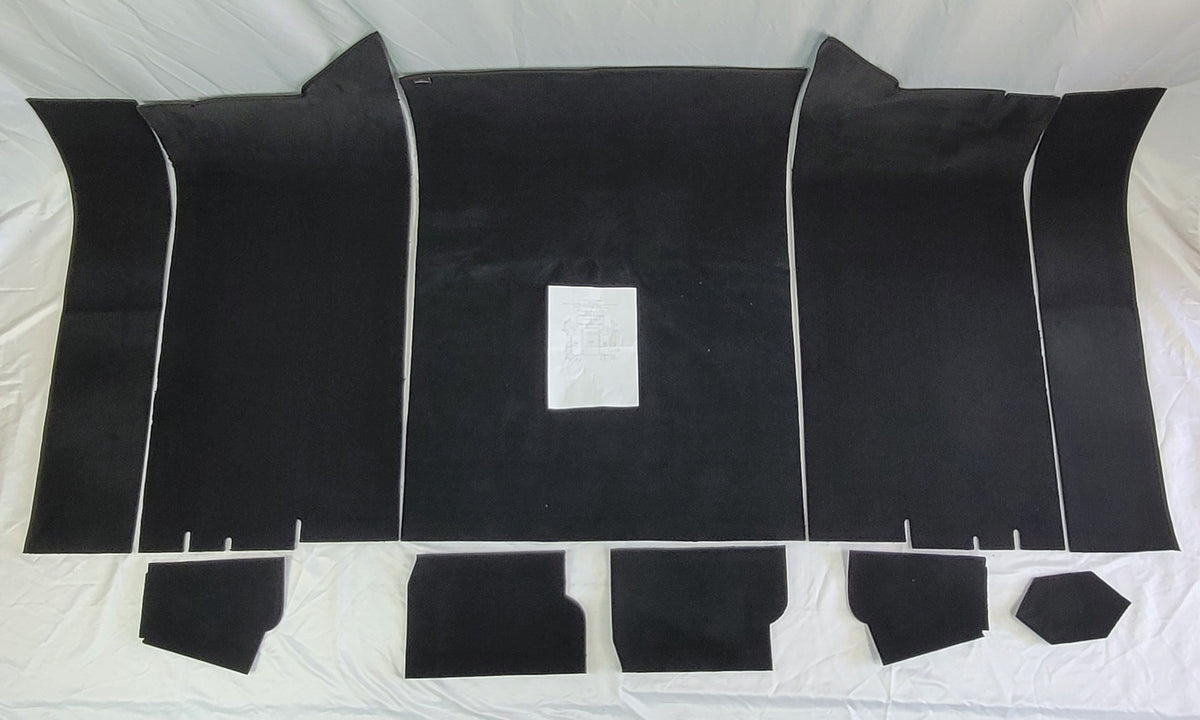 LR DEFENDER 110" -16 PREMIUM BLACK CARPET 2ND ROW AND REAR BODY (Square Wheel Arches) EXT021-22