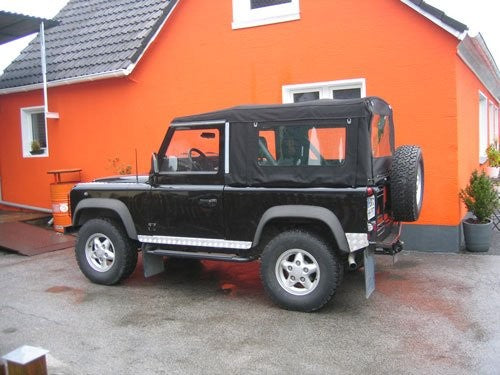 Defender 90 Mohair Canvas Top All Wheel Trim