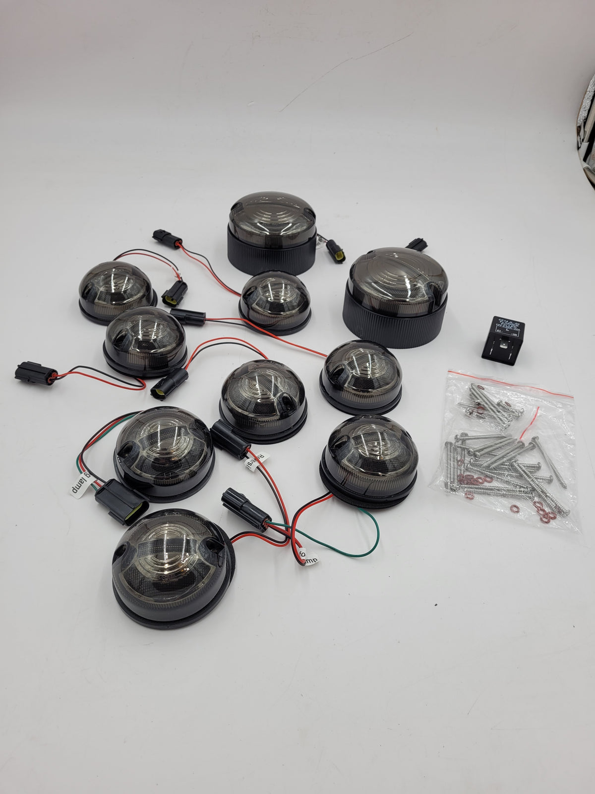 DEFENDER 1990-2016 LED 73 mm Smoked Lamp Upgrade Kit V-20431037