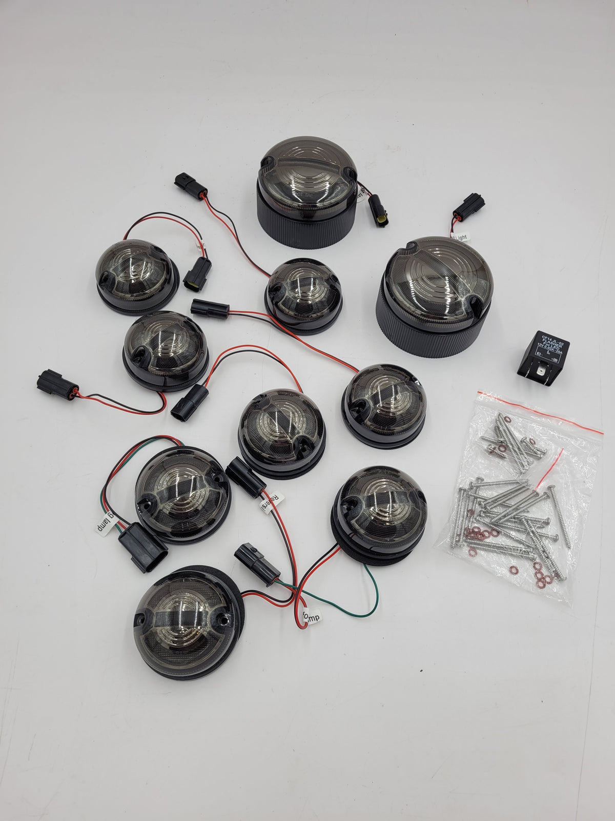DEFENDER 1990-2016 LED 73 mm Smoked Lamp Upgrade Kit V-20431037