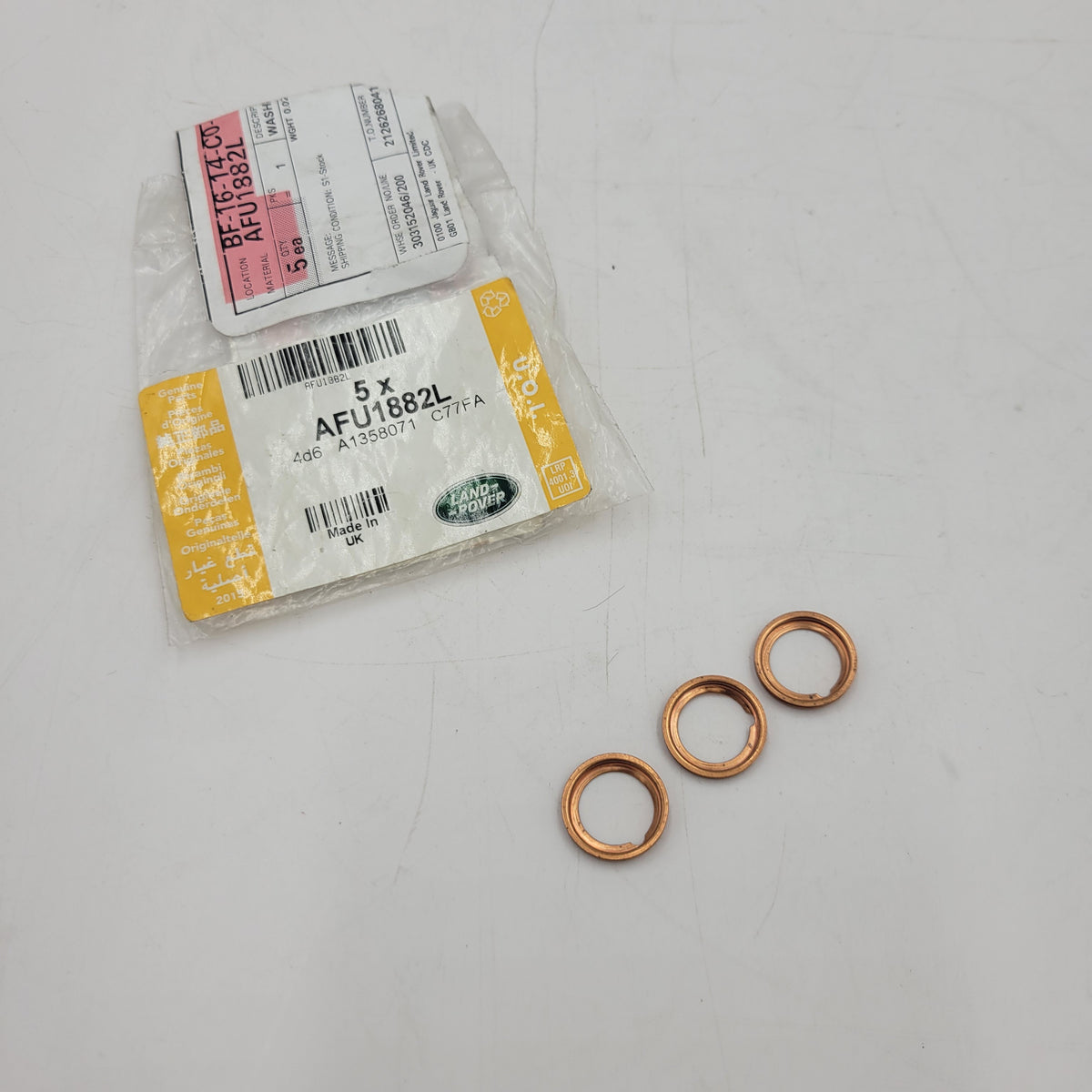 Defender 300tdi Coolant Drain Plug Copper Crush Washer Set of 3 AFU1882L