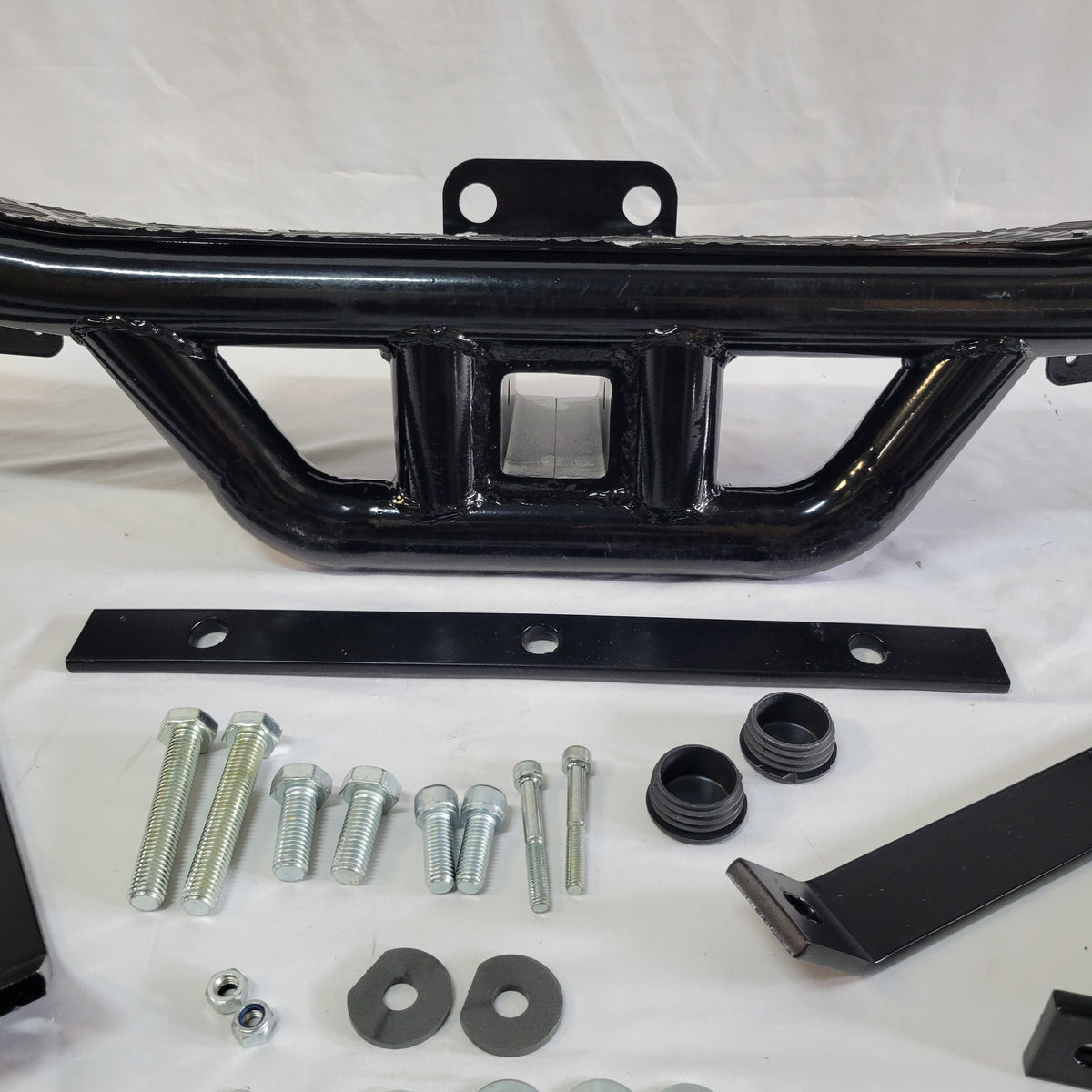 NAS Style Rear Step Bumper w/ 2" Receiver Black Chequer Plate Part BA7824UK