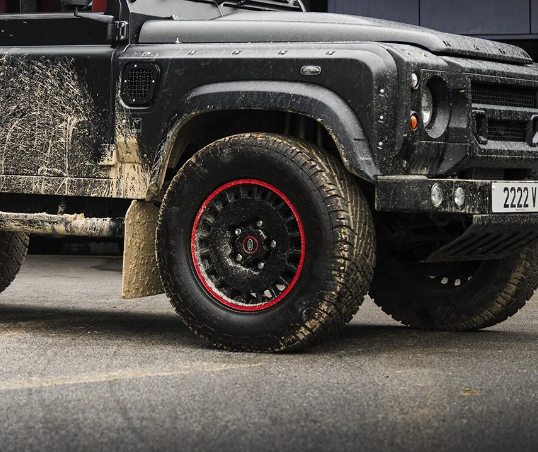 8X18" SET of 4 KAHN DEFENDER (1991-2016) HUNTSMAN 1945 RETRO CLASSIC LIGHT ALLOY WHEELS