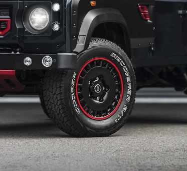 8X18" SET of 4 KAHN DEFENDER (1991-2016) HUNTSMAN 1945 RETRO CLASSIC LIGHT ALLOY WHEELS