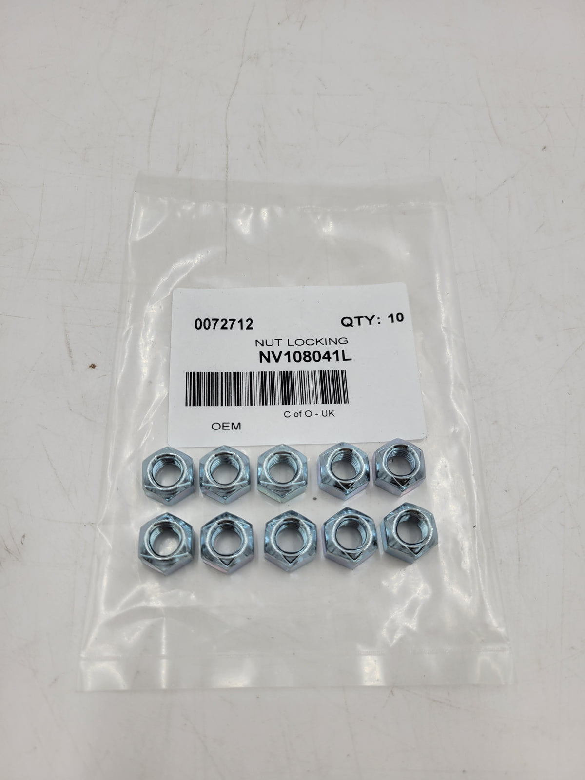Set of 10 M8 Nut - Hex OEM Part NV108041L