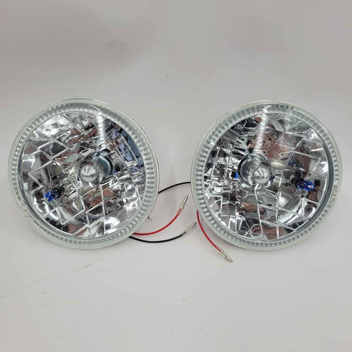 UNIVERISAL ROUND LAMP 7" LED HALO LIGHT SET CRYSTAL Headlight Set BA070HC