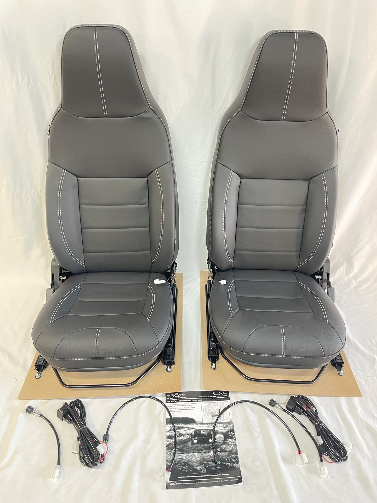 Premium Front Seat Set Puma With Heat in Black Vinyl EXT307-PREMBV