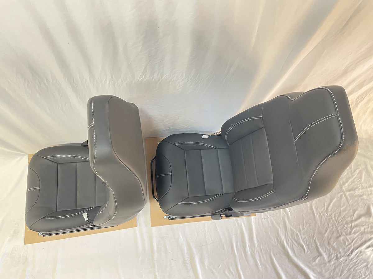 Premium Front Seat Set Puma With Heat in Black Vinyl EXT307-PREMBV