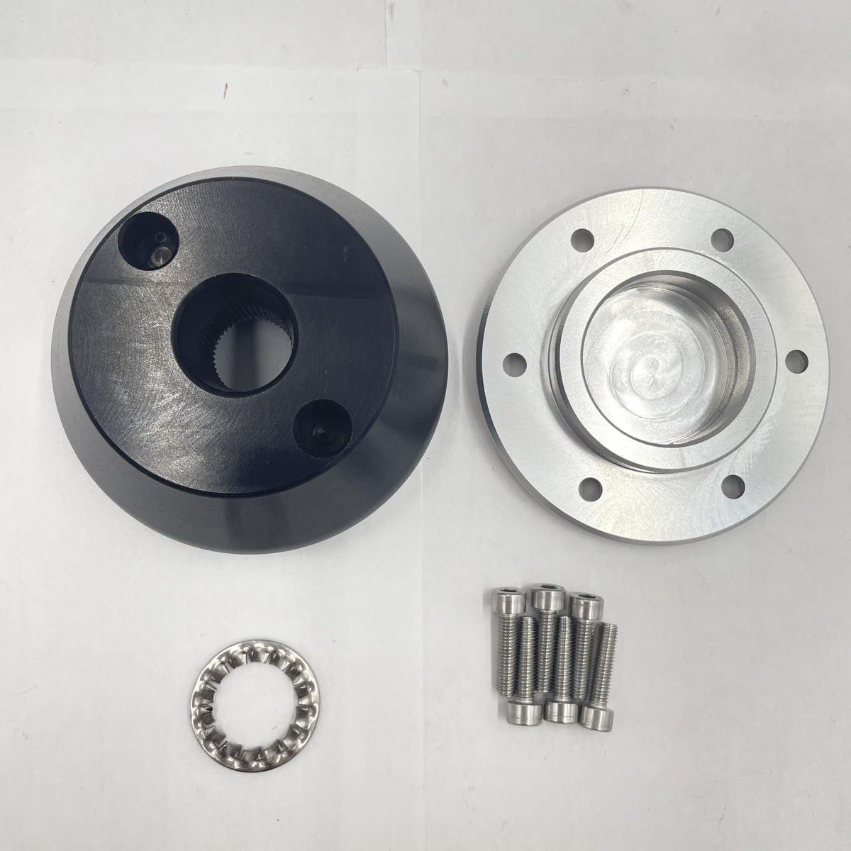 LR Series III 48 Spline Sreering Wheel Black Boss Kit With silver cap EXT900-65