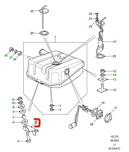 LR DEFENDER 110/130 RR Classic Fuel Tank Bracket NRC6097
