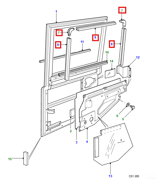 Front Window Channel Kit Defender