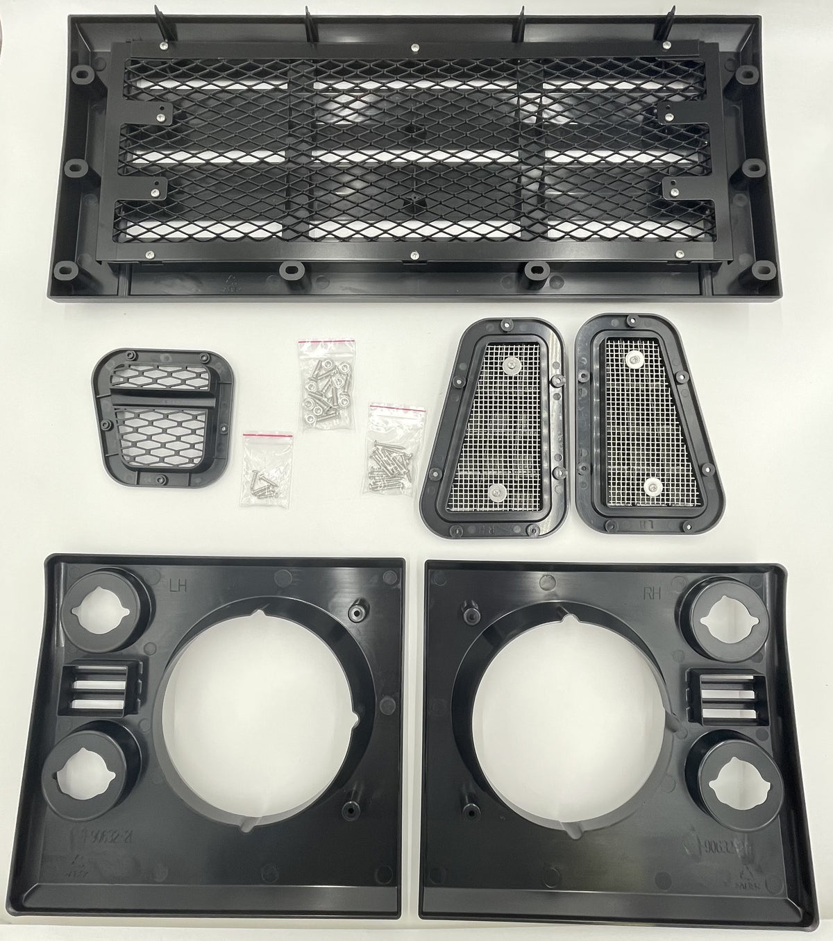 LR DEFENDER KBX Face Lift Front STD Grille SET Satin Black JM-90583B / BA9455