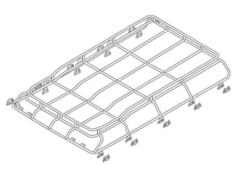LR DEFENDER 90 1.9m x 1.2m G4 Expedition Roof Rack Safety Devices DA4718 / RRL2140RRA