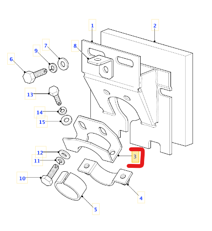 LR DEFENDER -16 Top Clamp for Steering Column Support LR023479LR