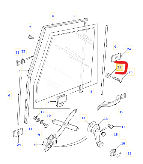 LR SERIES DEFENDER Door Handle Interior Locknut FR&RR Side Doors RTC3748 SET X10