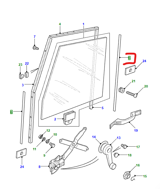 LR DEFENDER -01 Metal Shim Window Channel MUC4073