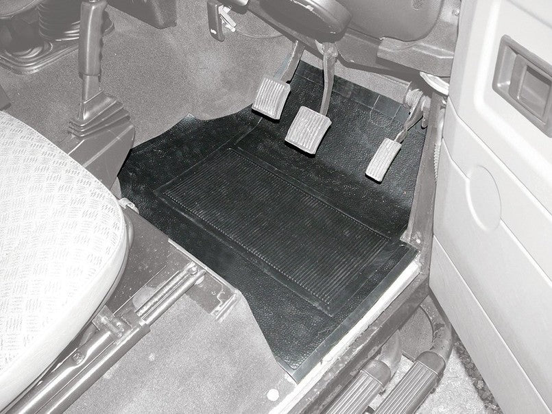 LR DEFENDER Front Rubber Footwell Mat Set Pair In Black DA4502