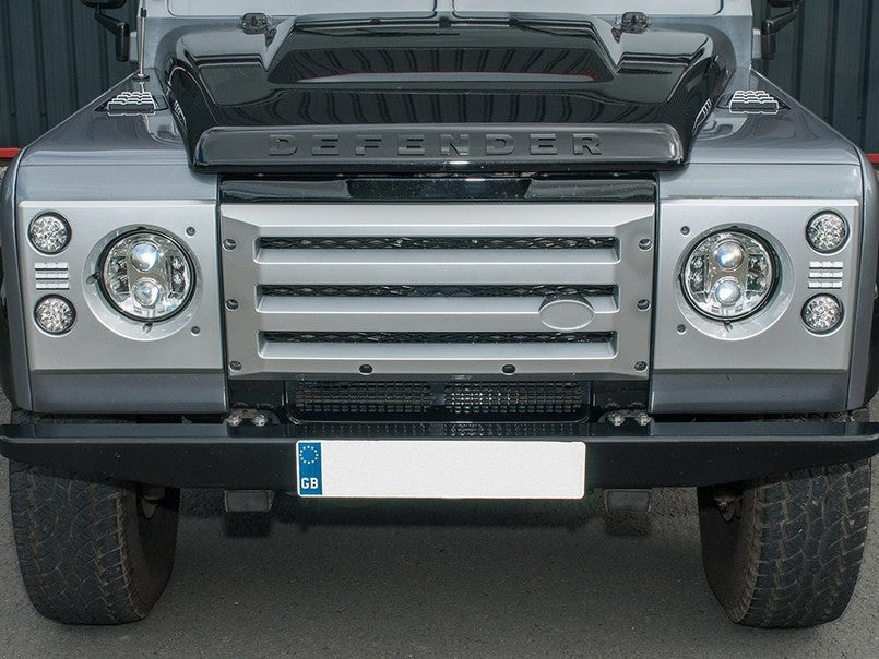LR DEFENDER XS Front Grille & Headlamp Silver Surrounds with Black Mesh DA1969