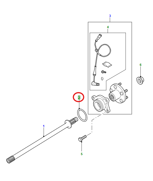 LR DISCOVERY II Between Rear Hub & Driveshaft Transmission O Ring FTC4919