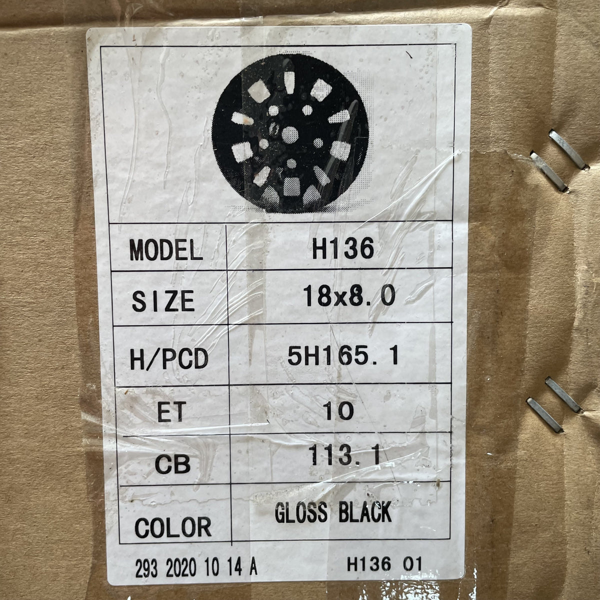 Black Sawtooth Alloy Wheel 18x8 ET:10 BA3460B