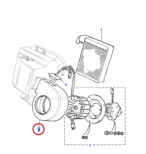 LR DEFENDER Housing For Heater Blower AAP811