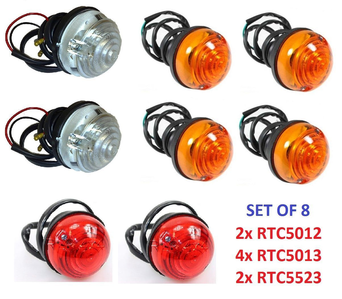LAND ROVER SERIES 1 / 2 / 2A / 3 LIGHT LAMP KIT, PARTS RTC5012, RTC5013, RTC5523
